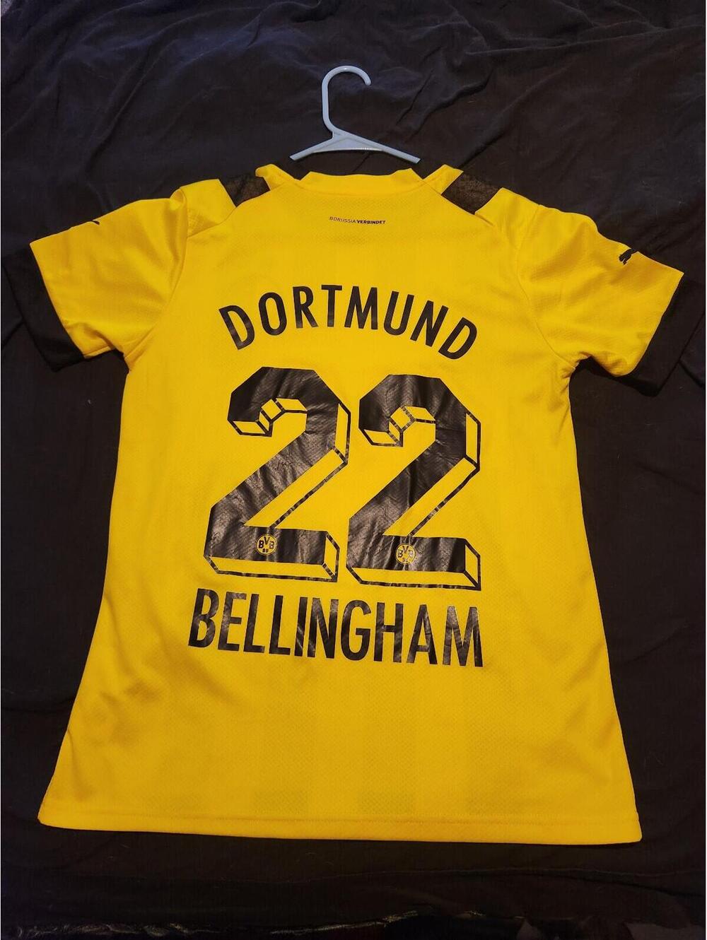Borussia Dortmund 2022/2023 Bellingham Germany Home Soccer Jersey Size M
